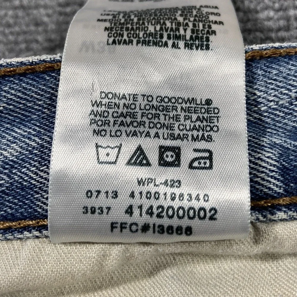Levis Denizen 281 Jeans Mens Size 38x32 Straight Fit Light Wash‎ Blue Denim